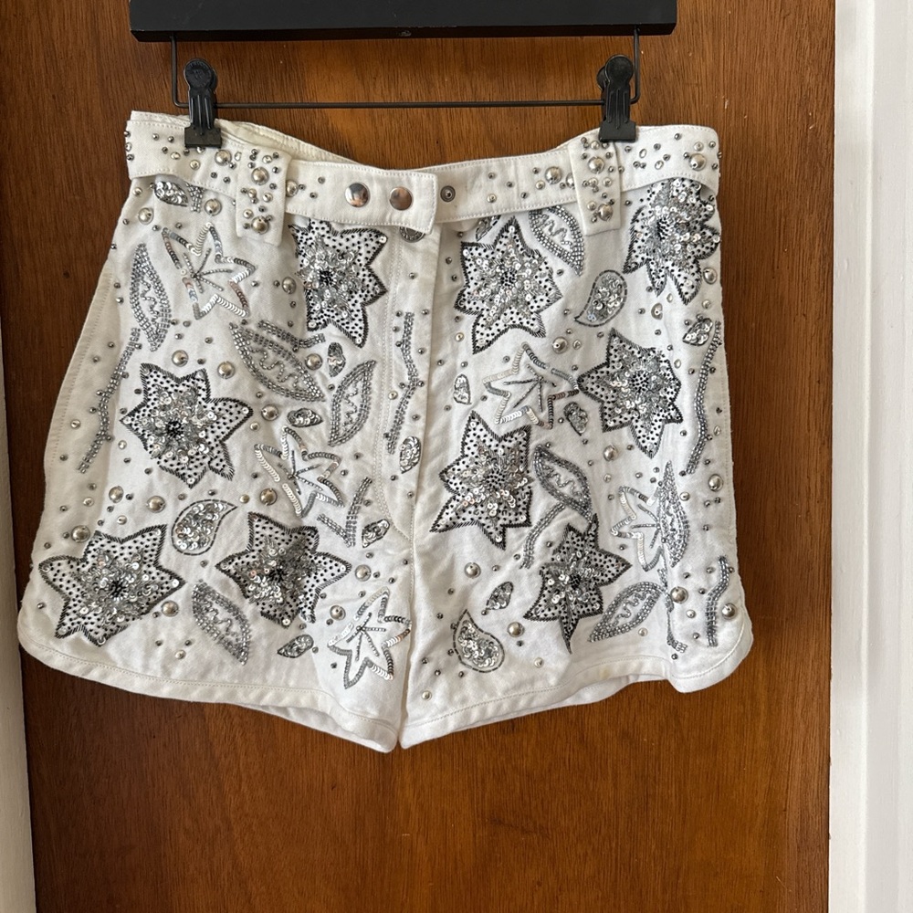 Isabel Marant White High Waist Shorts